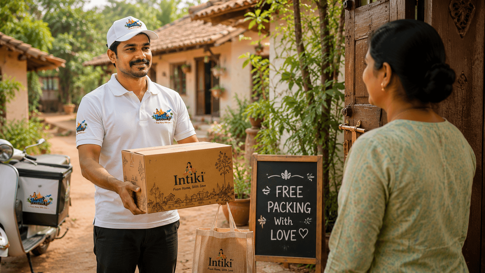 Free packing with door pickup — Intiki courier at your doorstep